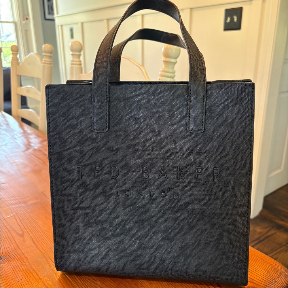Ted Baker Black Leather Icon Tote Bag